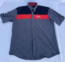 Toyota Racing Shirt Button Up Tech Workwear Collar Boardroom Mens Size Large