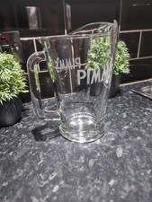 Pimms Original Strong heavy Glass Pitcher Jug , MADE IN THE USA , Very Rare