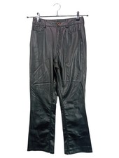 ZARA Pantaloni in ecopelle Donna Pantalone Taglia IT 38 nero stile stravagante