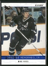 2002-03 Be a Player Memorabilia Mike Ricci Sapphire /100 #44 San Jose Sharks