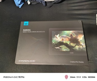 HUION Kamvas Pro 16 Plus (4K), 15,6 Zoll Grafiktablett mit Display,Stift-Display