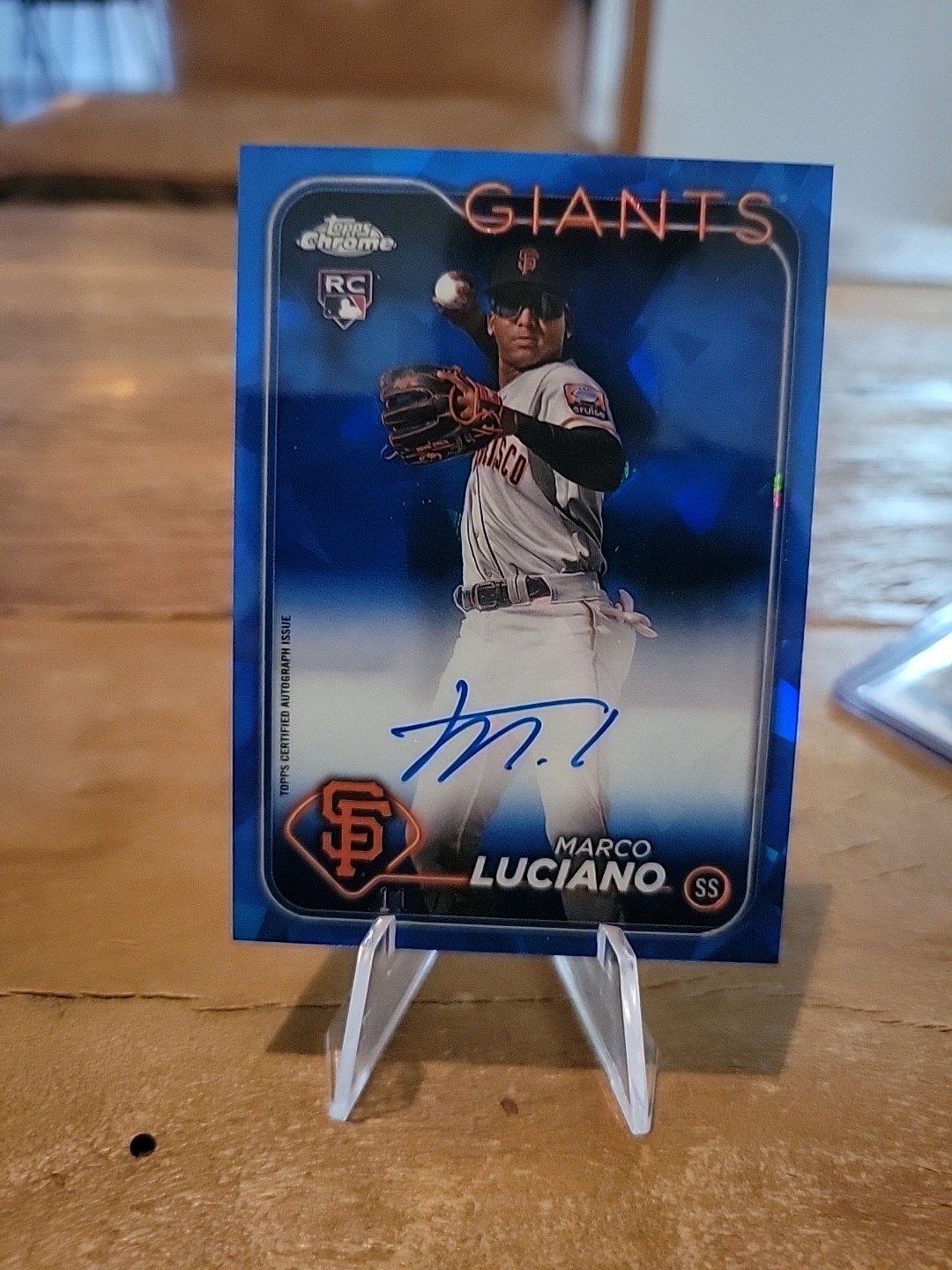 2024 Topps Chrome Update Sapphire MARCO LUCIANO Rookie Auto /199 Giants RC