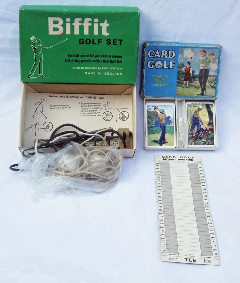 Vintage Golf Games BIFFIT Golf Set & 1933 & Pepys CARD GOLF - Image 3 of 3