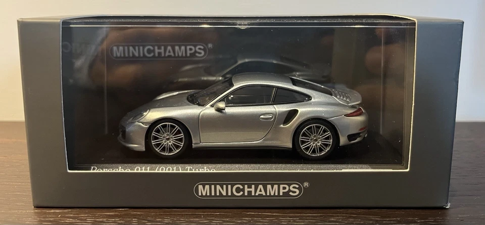 Porsche 911 Turbo 1 43 991 Minichamps Rhodiumsilber Metallic! 1 Of 200! - Immagine 4 di 4