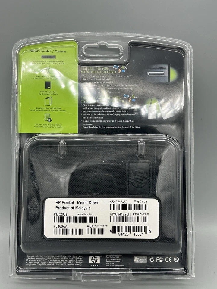 HP 320GB External USB 2.0 Pocket Media Drive PD3200s - Sealed - Image 2 of 4