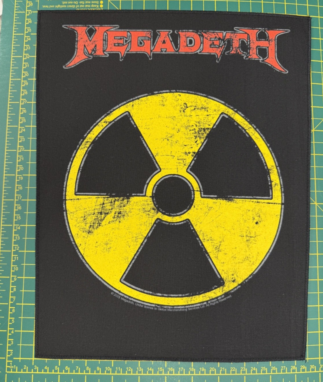 Megadeth Radioactive Printed Sew On Officially Licensed Back Patch