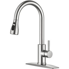Easy Install Stainless Steel Faucet with Pull Down Sprayer