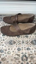 Easy Spirit Aranza Taupe Brown Mary Jane Flats Shoes Size 8.5M Comfort Arch EUC