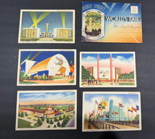 1939 New York World's Fair (5) Postcards & Folder of Postcards
