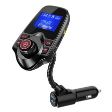 ONN FM Bluetooth FM Transmitter for Car, Bluetooth Car Adapter, Black  Dual ...