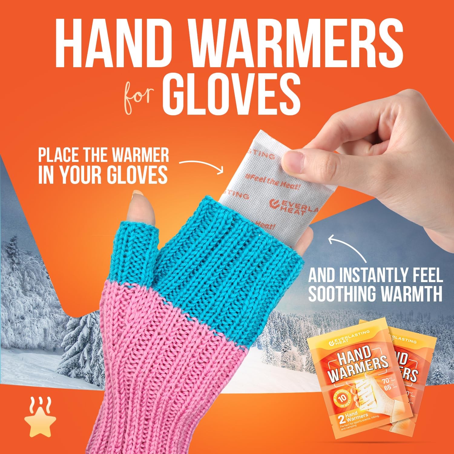 Hand Warmers 20 Pairs (40 Warmers) - Up to 10 Hours of Long Lasting Warmth an...