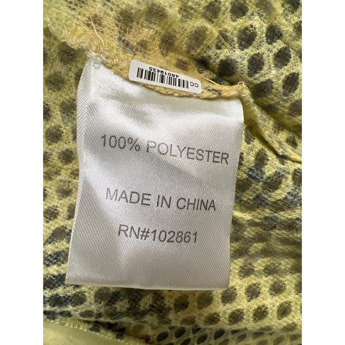 Adore Open Front Cardigan Womens Small Yellow Mixed Print Mesh