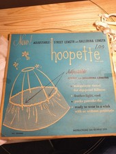 Vintage Hoopette Hoop Skirt Marquisette Tier Adjustable Ballerina Petticoat