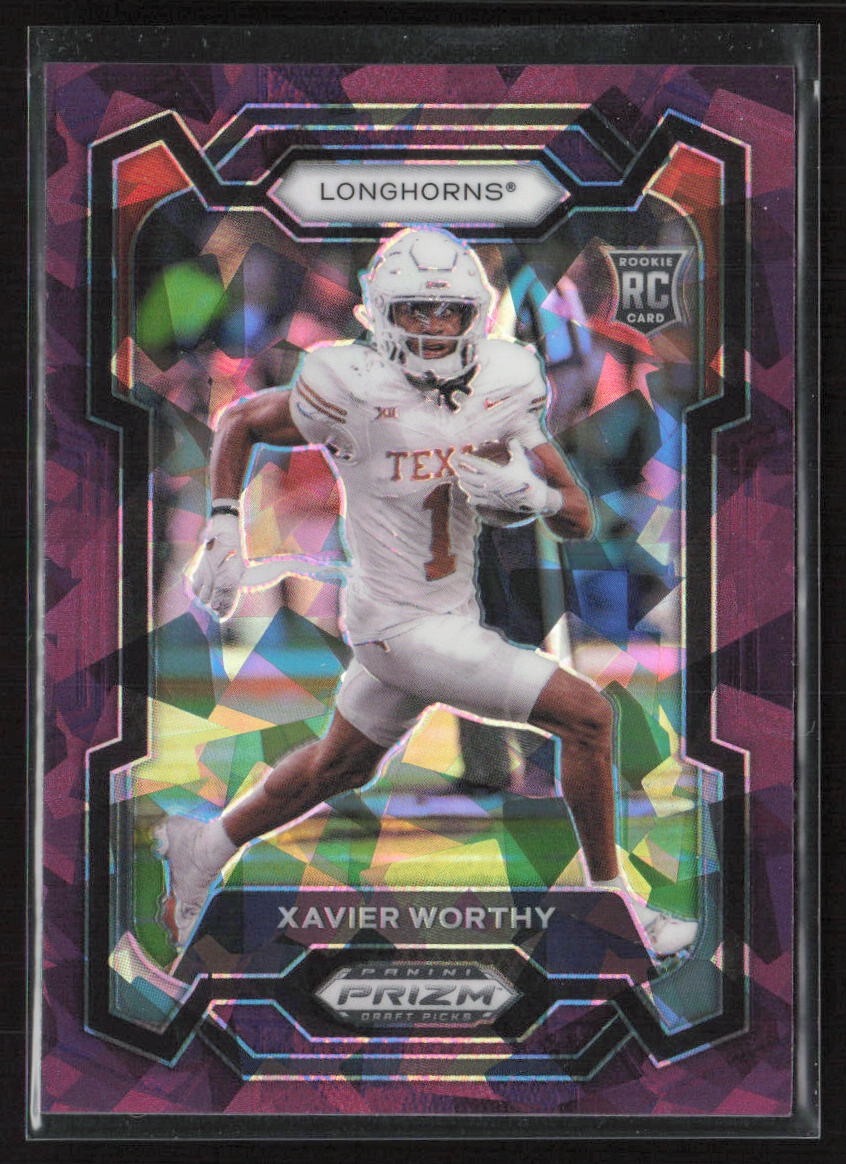 2024 Panini Prizm Draft Purple Ice #/149 Xavier Worthy #153 Rookie Texas
