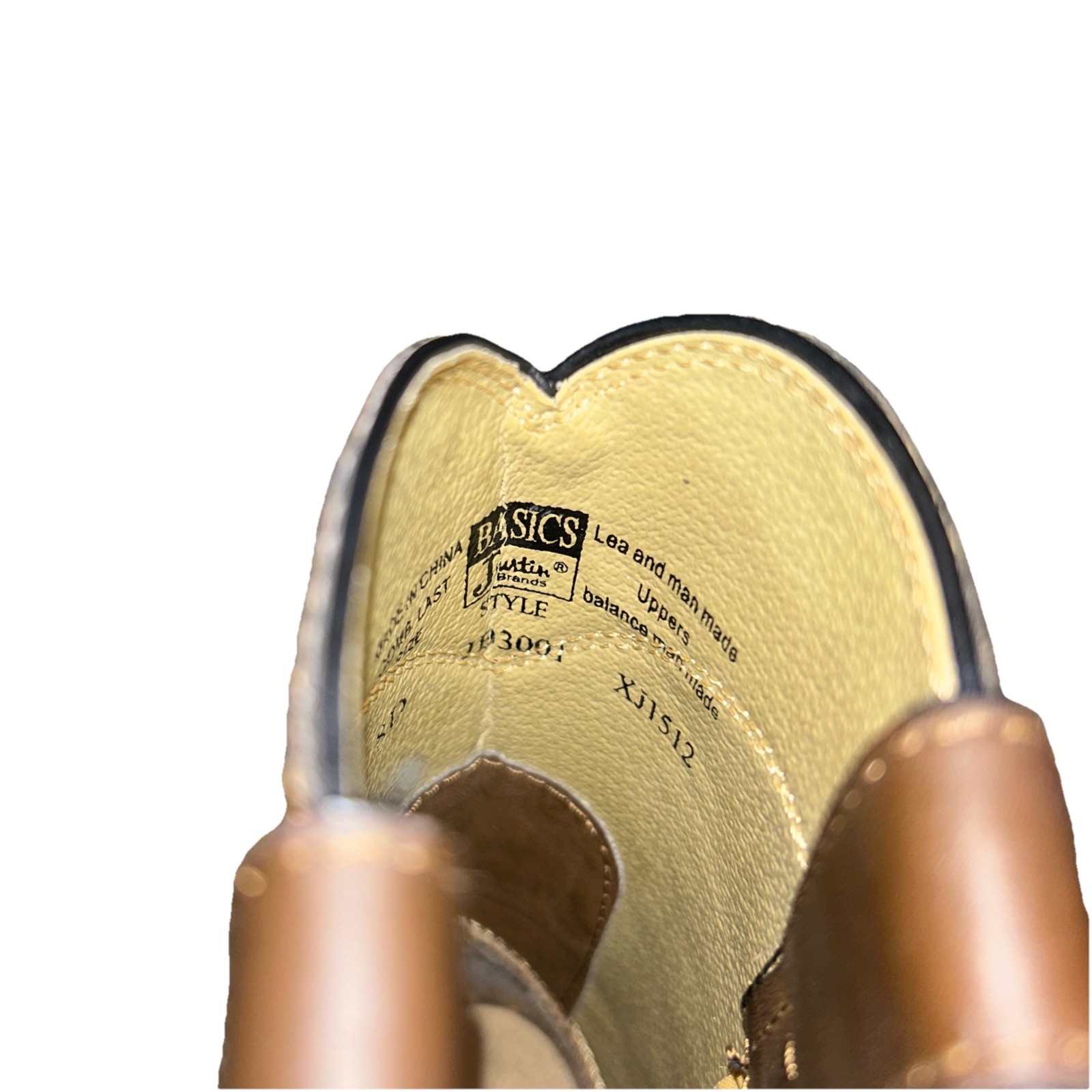 Justin Basic Boot Basic Brown Size  8d - image 9