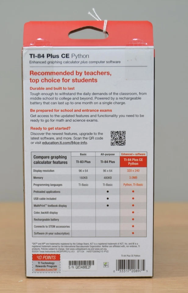 Texas Instruments TI-84 Plus CE Python Matte-Matic Black - Image 2 of 2