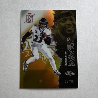 Derrick Henry Topps 2025 Signature Class /35 Gold Parallel Round 2 Pick 14 #6