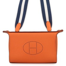 HERMES Videpoches Togo Leather Orange