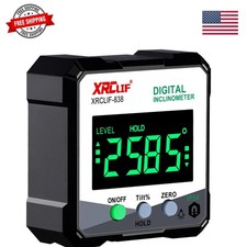 Digital Angle Gauge Meter, Magnetic Base Level Box Angle Finder Protractor Be...