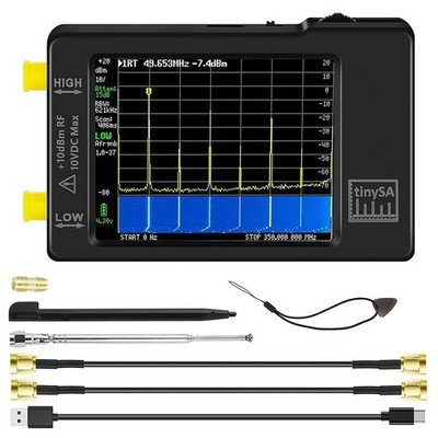 Portable Tinysa Spectrum Analyzer, AURSINC V0.3.1 Handheld Frequency Analyzer, S