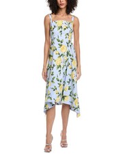 Oscar De La Renta English Roses Poplin Midi Dress Women's