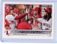 2022 Topps Series 2 Los Angeles Angels Dugout Celebrations W/Ohtani Card #416