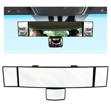 15" Rear View Mirror with Baby Mirror, Panoramic Anti-Glare Wide Angle Convex