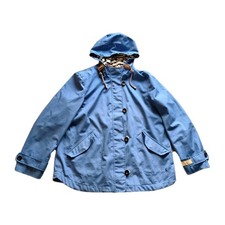 Joules Right as Rain Womens Coast Coat Size 16 Blue Waterproof Hooded