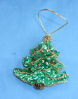 4 Vintage Puffy Sequin & Bead Christmas ornaments Tree Stocking & Stars — photo 4