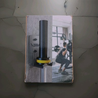 VAIIO Single Olympic Barbell Hanger,Garage Gym Bar Wall 5mm Black 