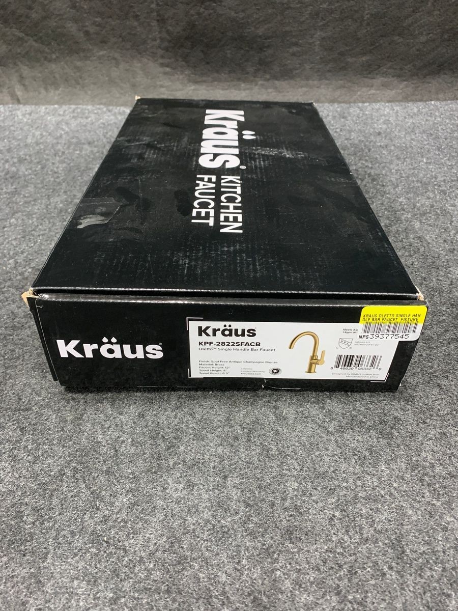 Kraus KPF-2822SFACB Oletto Kitchen Bar Faucet Spot-Free Antique Champagne Bronze
