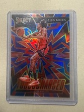 2021-22 Panini Select Turbocharged Blue Prizm Jalen Green Houston Rockets #8