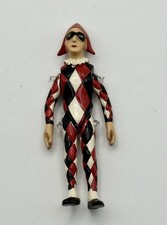 Hantel Victorian Miniature Harlequin Clown Hand Crafted Pewter Scotland SIGNED
