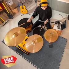 TONOR Drum Mat Set 18PCS 15.8"x11.8" Soundproof Non-Slip Carpet