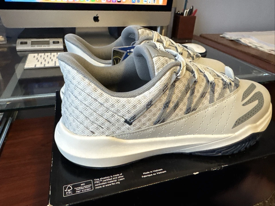 Zapatos de pickleball Skechers para hombre Viper Court Rally gris/azul marino (246110/GYNV) Foto 3 de 4