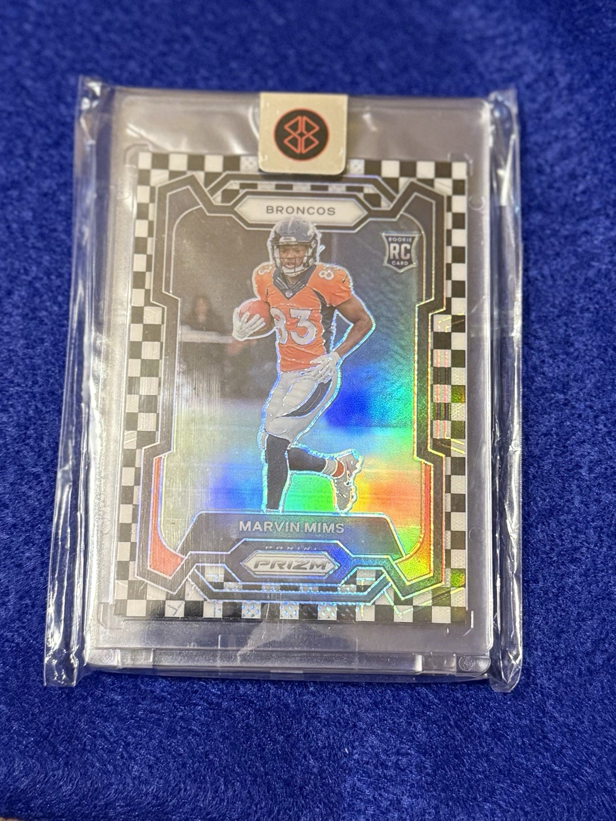 2023 Panini Prizm Rookies Marvin Mims #327 Black & White Checker Prizm