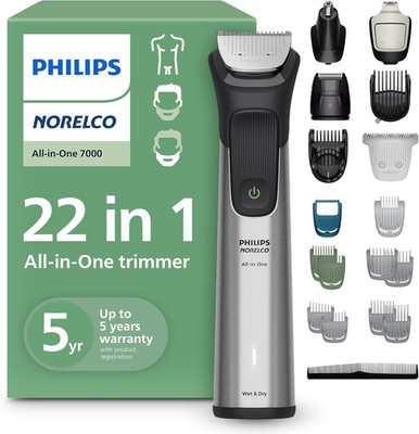 Philips All-In-One 7000 Series 22-Piece Trimmer - Electric Shaver and Clipper fo