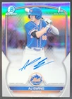 2023 Bowman Draft AJ Ewing Chrome Auto Refractor /499 1st Prospect Mets JE4