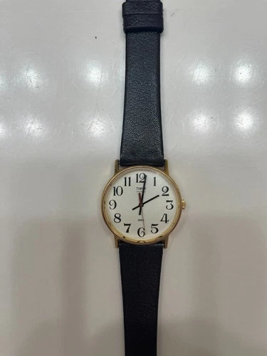 Timex Vintage Easy Reader Watch - Gold/White with Black Strap