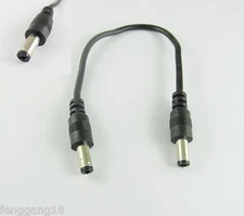 CCTV DC Power Plug 5.5 x 2.1mm Male To Male Connector Extension Cord Cable 20cm