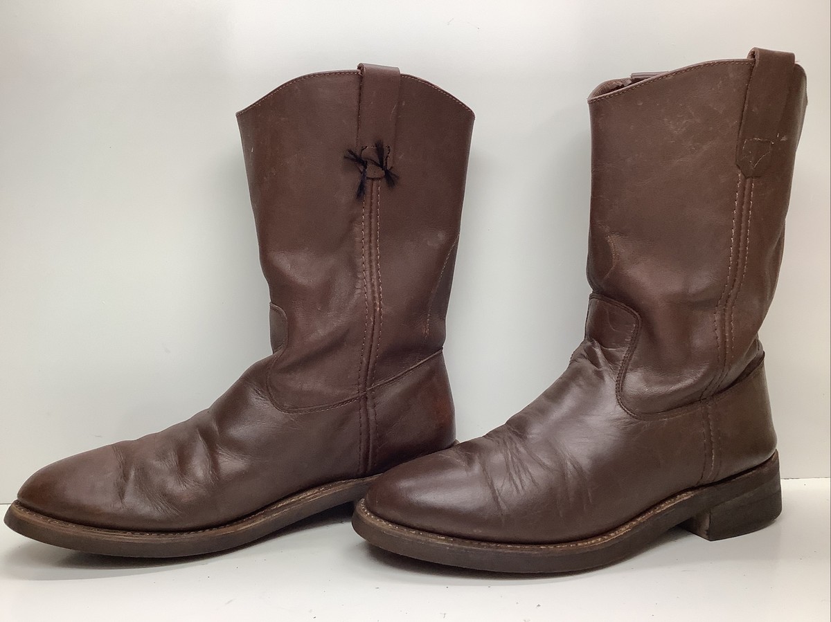 MENS UNBRANDED WORK COWBOY BROWN BOOTS SIZE 9.5 D | eBay