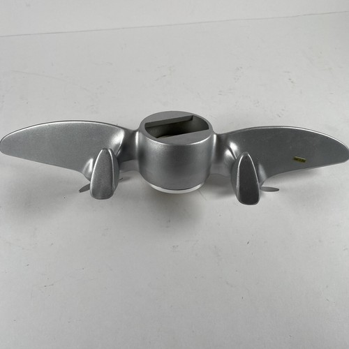 Vintage Heavy Metal Airplane Quartz Clock Wing Propellers Home Decor - Picture 7 of 11
