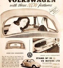 1957 Vw Volkswagen London Import Advertisement Autocar Automobilia Dwpp2