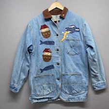 Vintage Sunbelt Denim Jacket Womens Small Noahs Ark Barn Chore Cottage Coat
