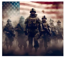 20oz Sublimation Tumbler Wrap Military Men Ready To Press Heat Transfer