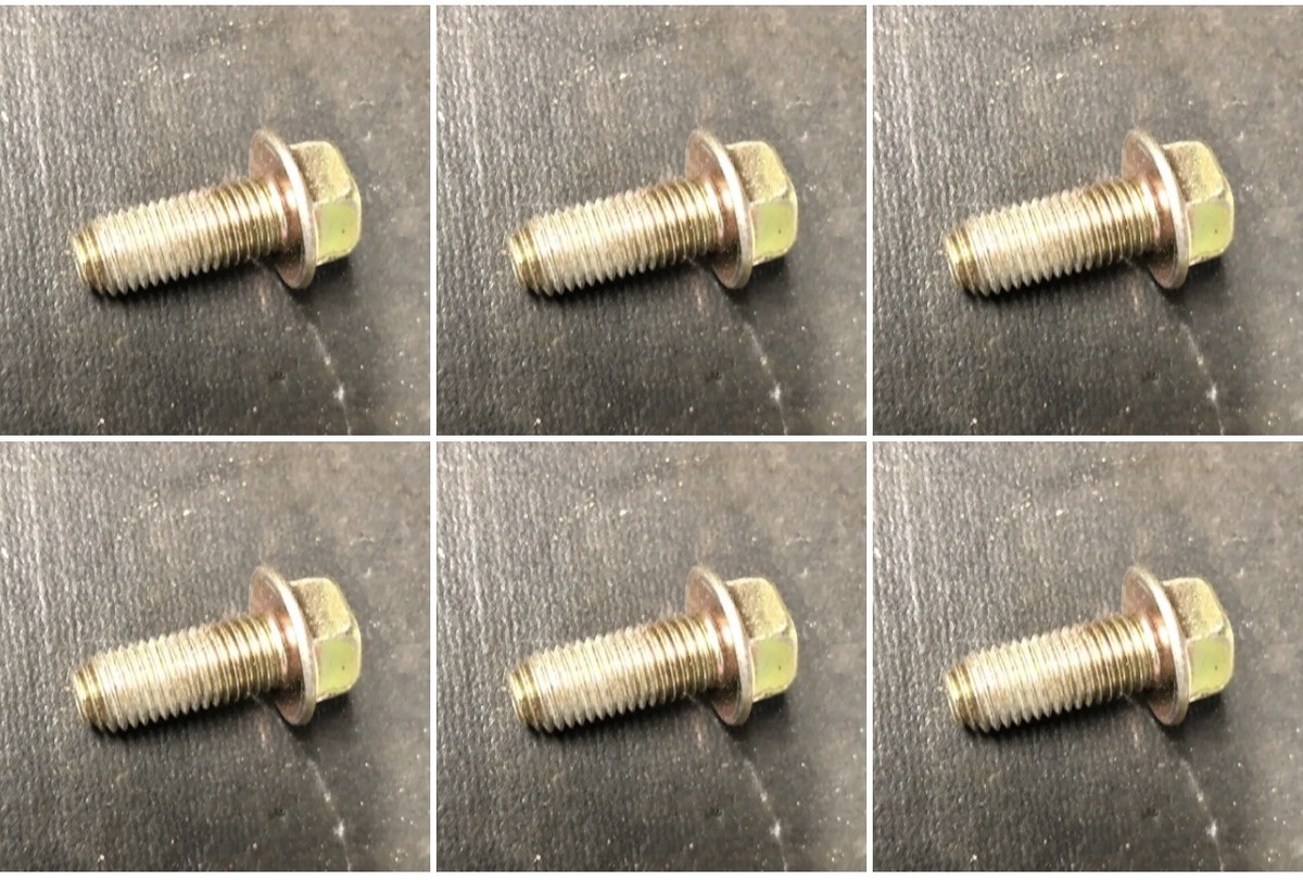 6) 6pc Lexus Toyota Japanese Vehicle OEM M12-1.50 30mm Flange Bolt