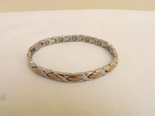 Magnetic Therapy Stainless Steel Magnetic Bracelet - 7 7/8" Long, 1/4" Wide