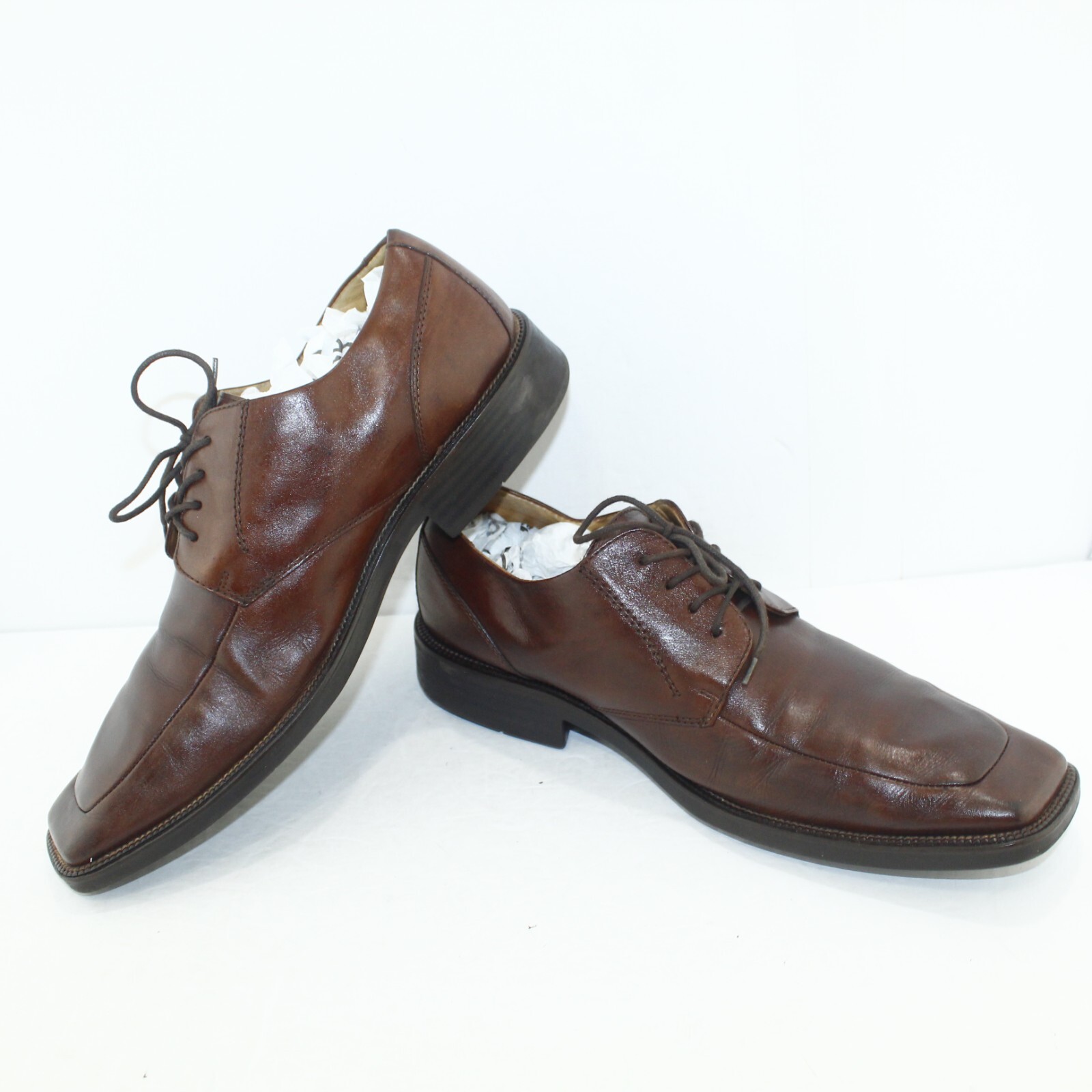 SAOLA APT. 9 BOGART scarpe eleganti uomo stringate Derby taglia 11 5 M tomaia in pelle marrone