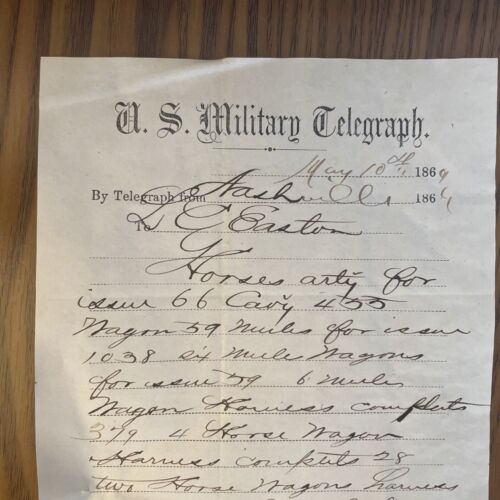 1864 Civil War U. S. Military Telegraph - Picture 3 of 17