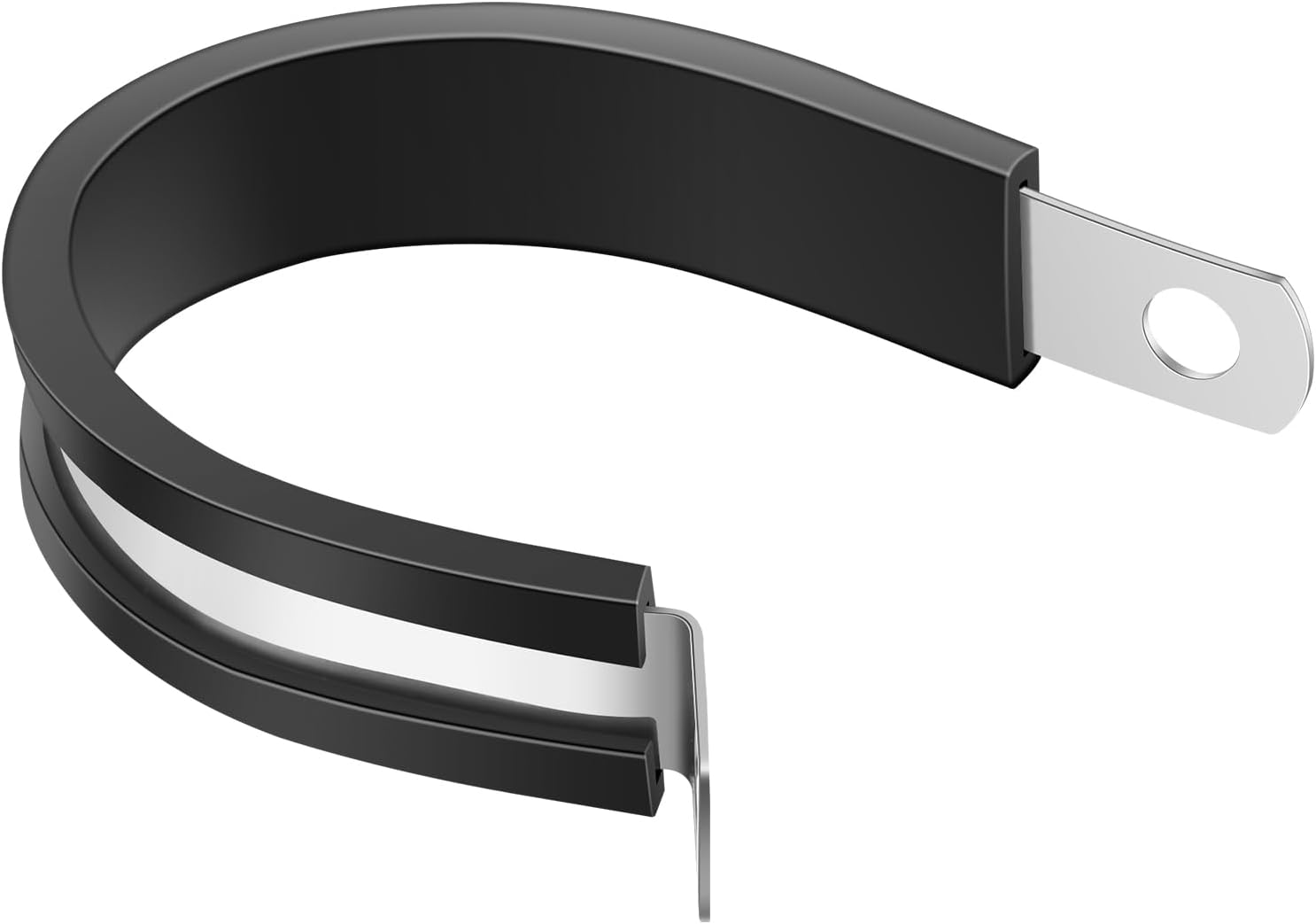 1/2 Inch 20PCS Cable Clamps, 304 Stainless Steel Rubber Cushion Insulated Wire C